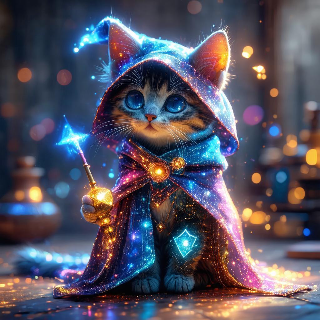 Super Math Wizard Cat in Octane