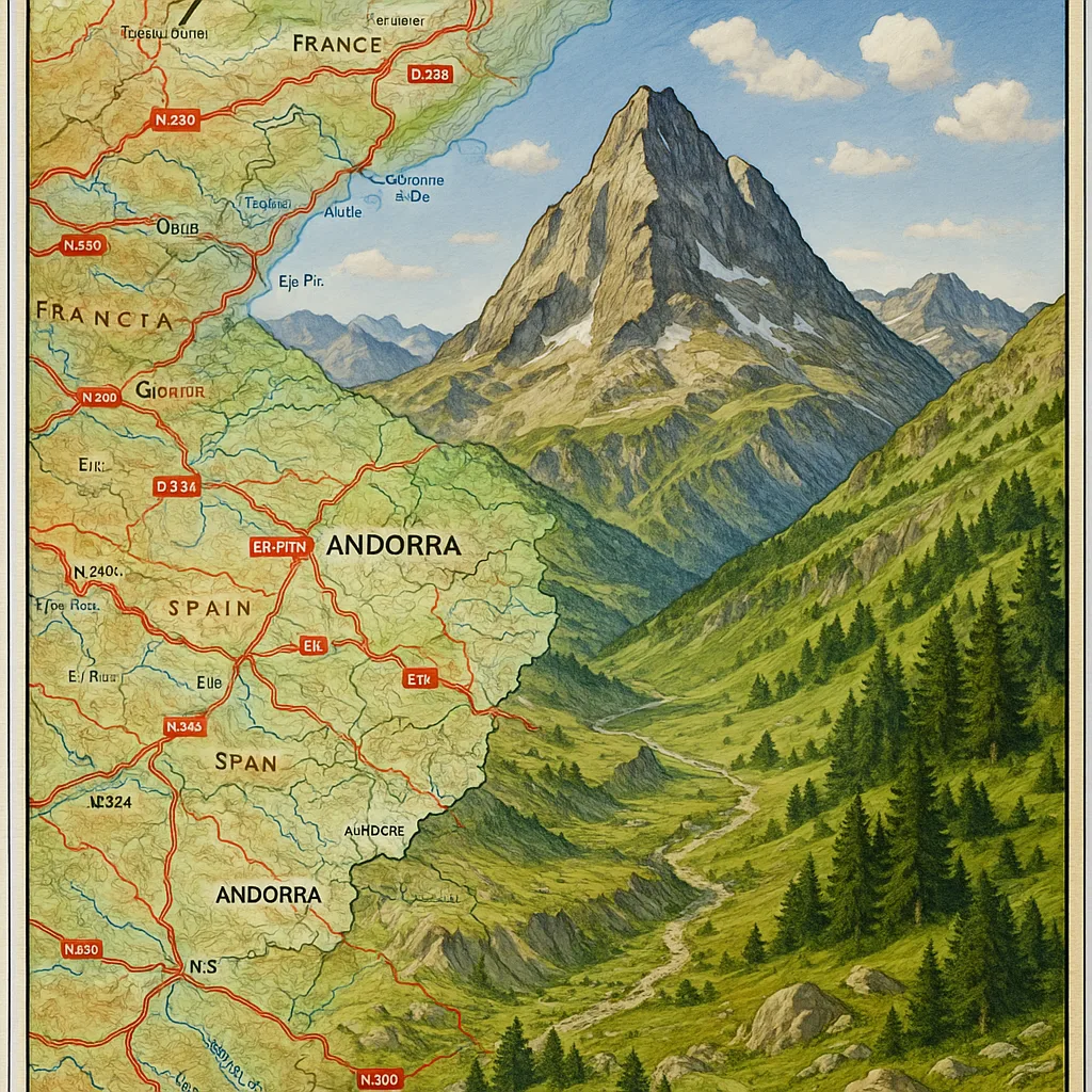 National Geographic Adventure Travel Map of the Pyrenees and Andorra