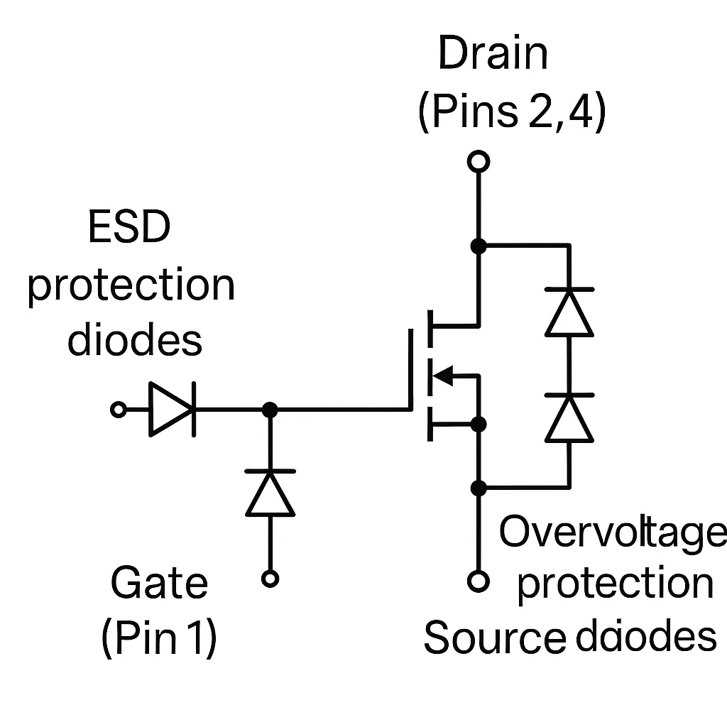Circuit Diagram Showing a MOSFET