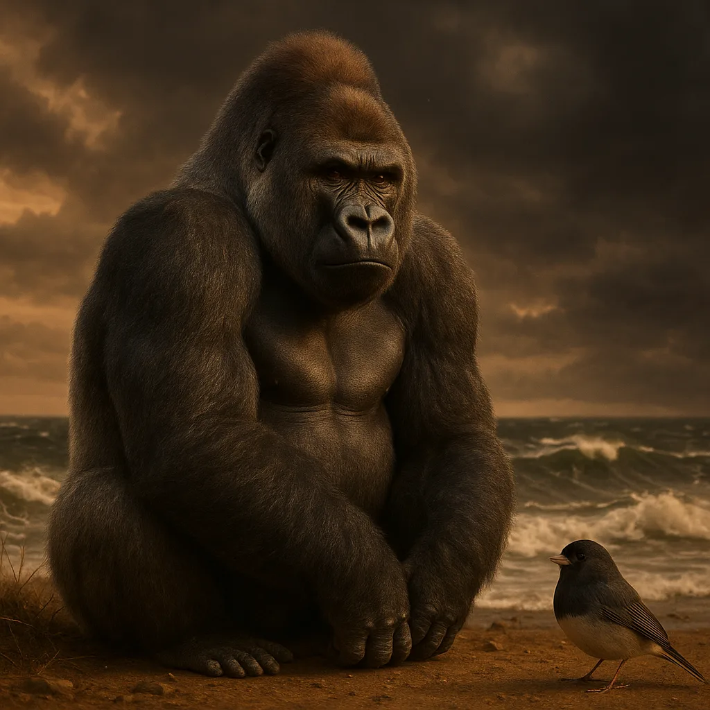 Massive Dominant Silverback Gorilla