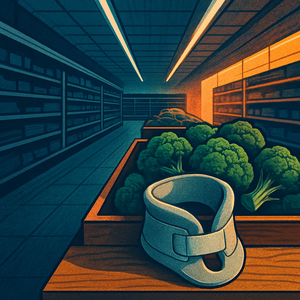Scene Unfolds Within a Minimalist Grocery Store