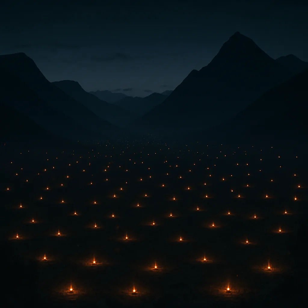 Myriad Distant Campfires Twinkle Across a Vast