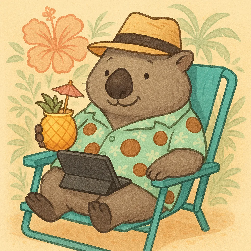Lounging in a Turquoise Beach Chair