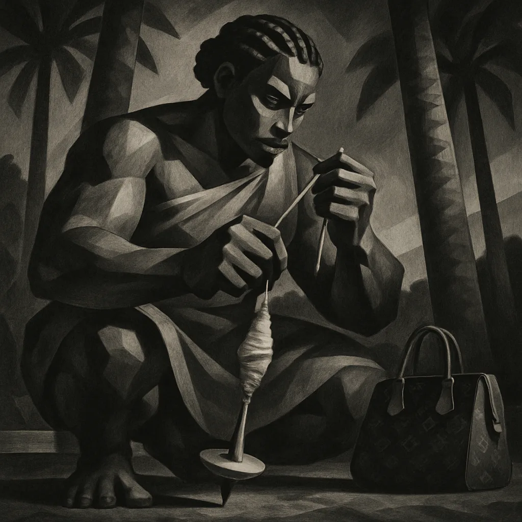 Muscular Stature Clad in a Traditional Wrap