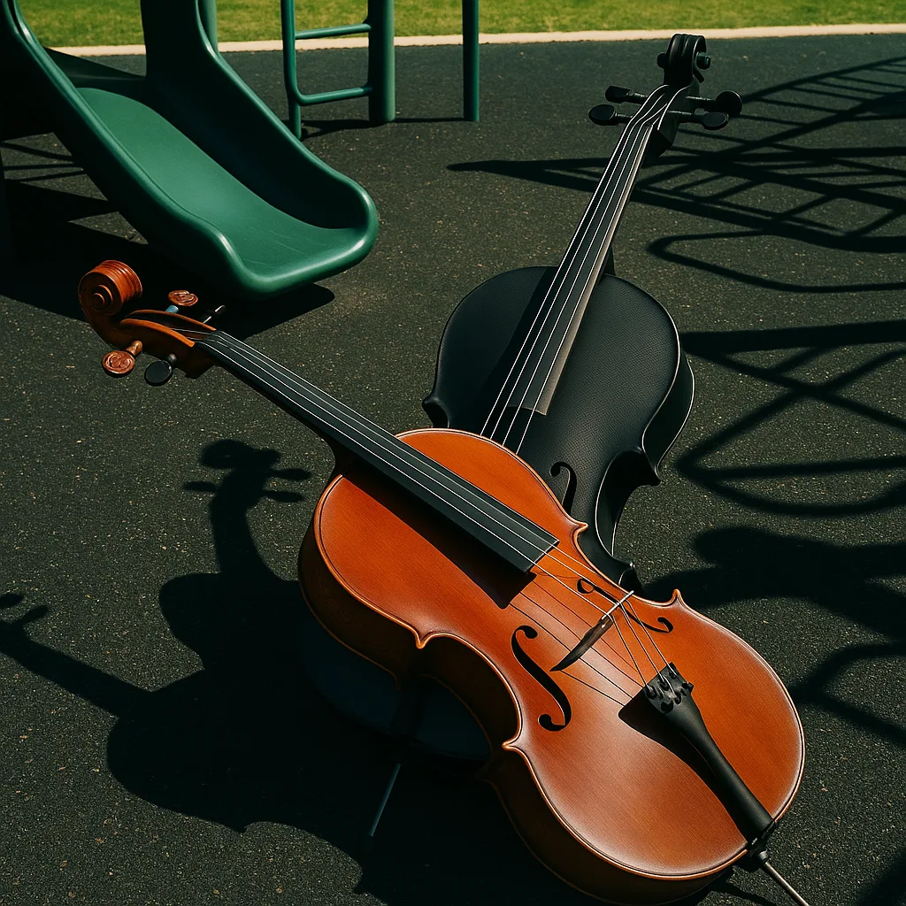 Sunny Afternoon in a Community Park Playground