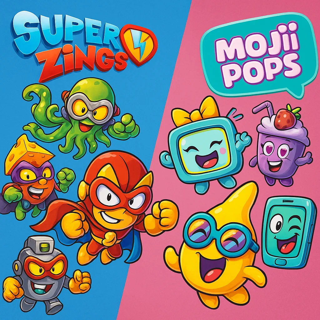 Vibrant Promotional Image Featuring Cartoon Characters from "Super Zings"