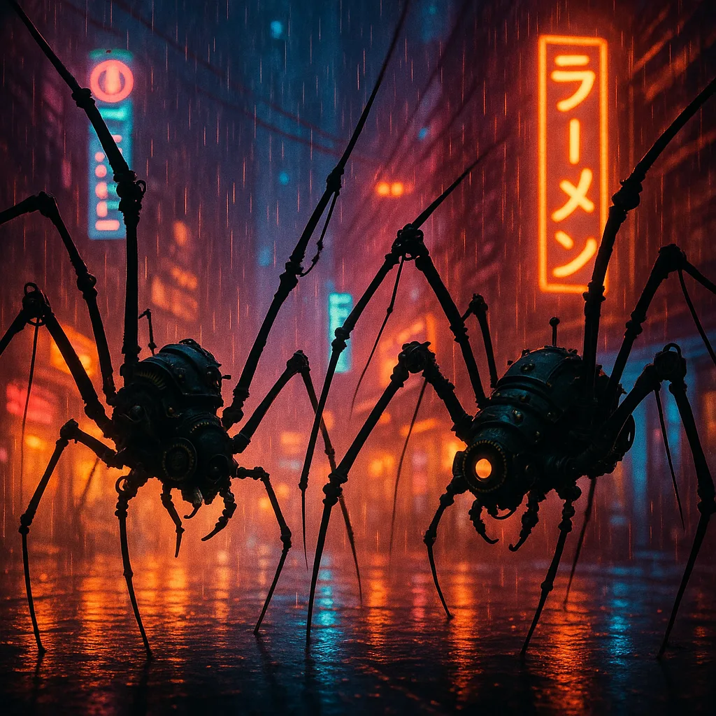 Two Diverse Steampunk Harvestmen