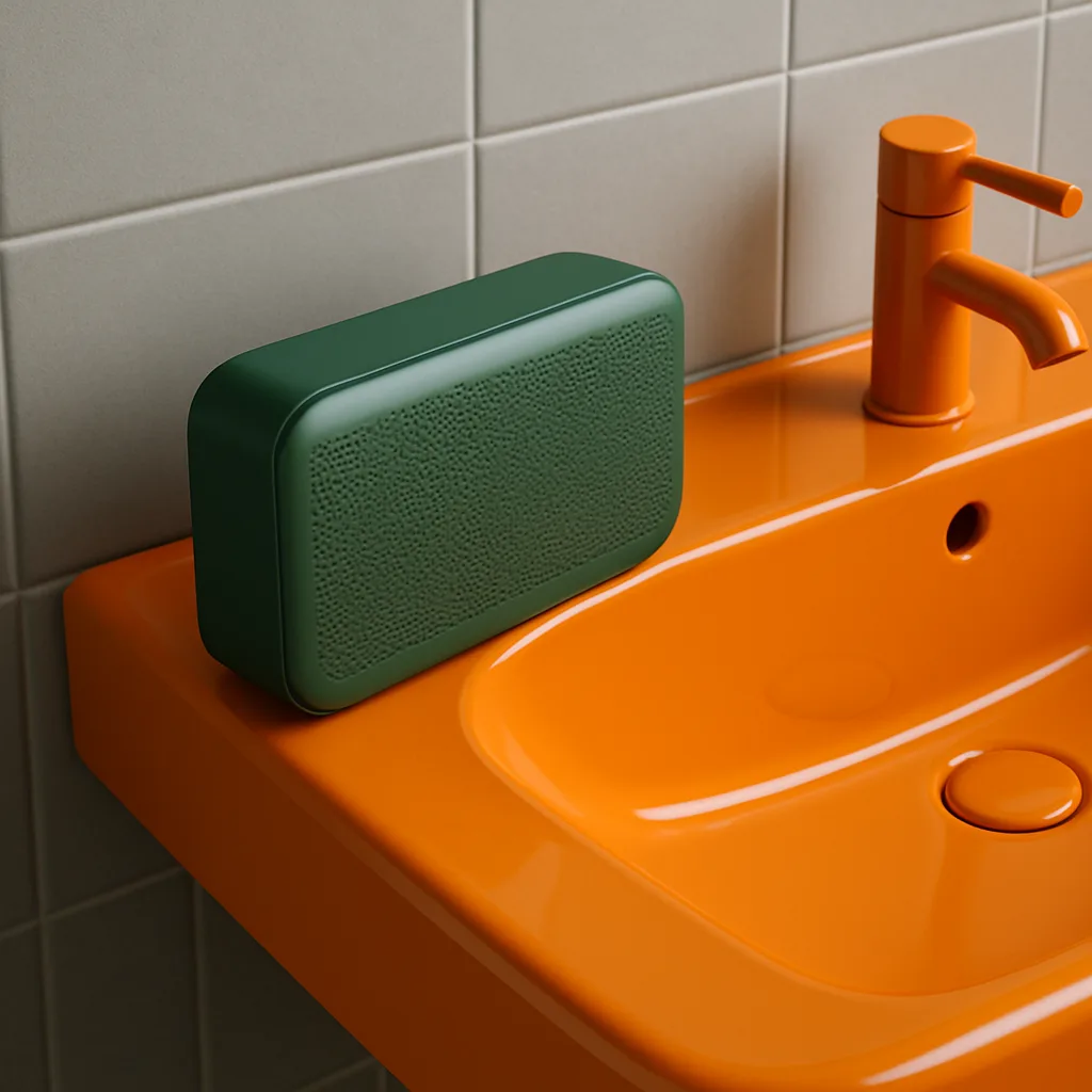 Minimalist Green Speaker with a Polished Design Sits Neatly