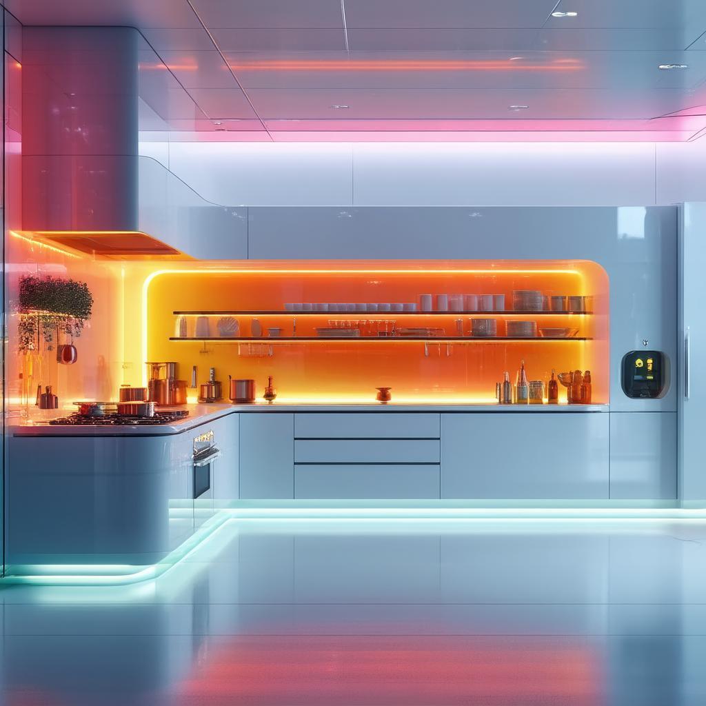 Sleek Futuristic Kitchen Without a Refrigerator