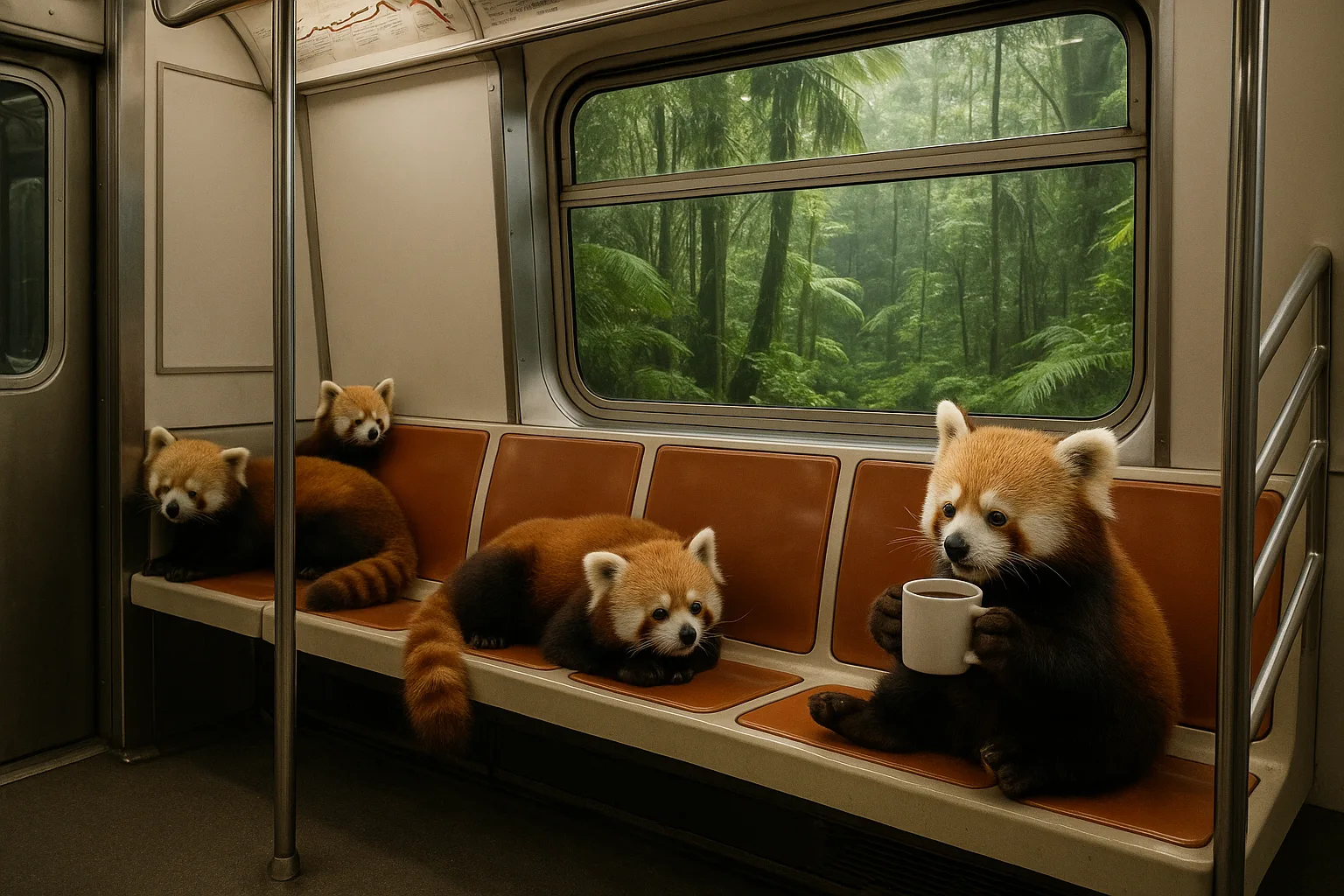 Inside a Subway Train