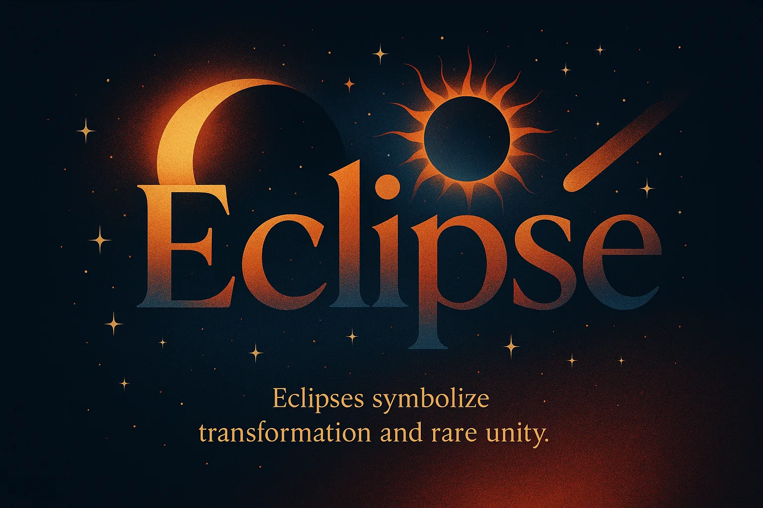 Craft an Abstract Design That Seamlessly Incorporates the Word "Eclipse"