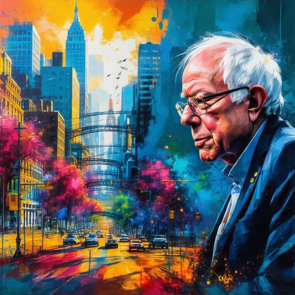 Bernie Sanders Utopia in Spray Paint