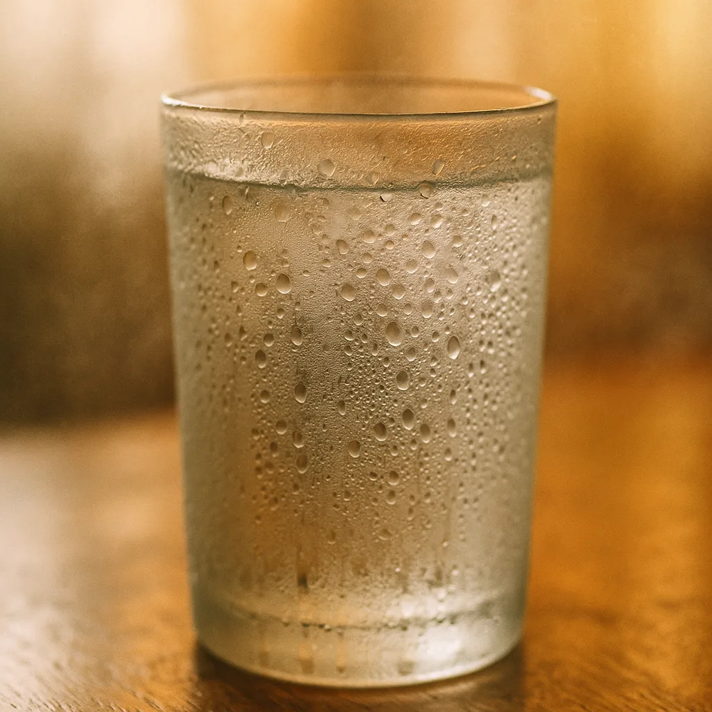 Chilled Glass Sitting in a Hot