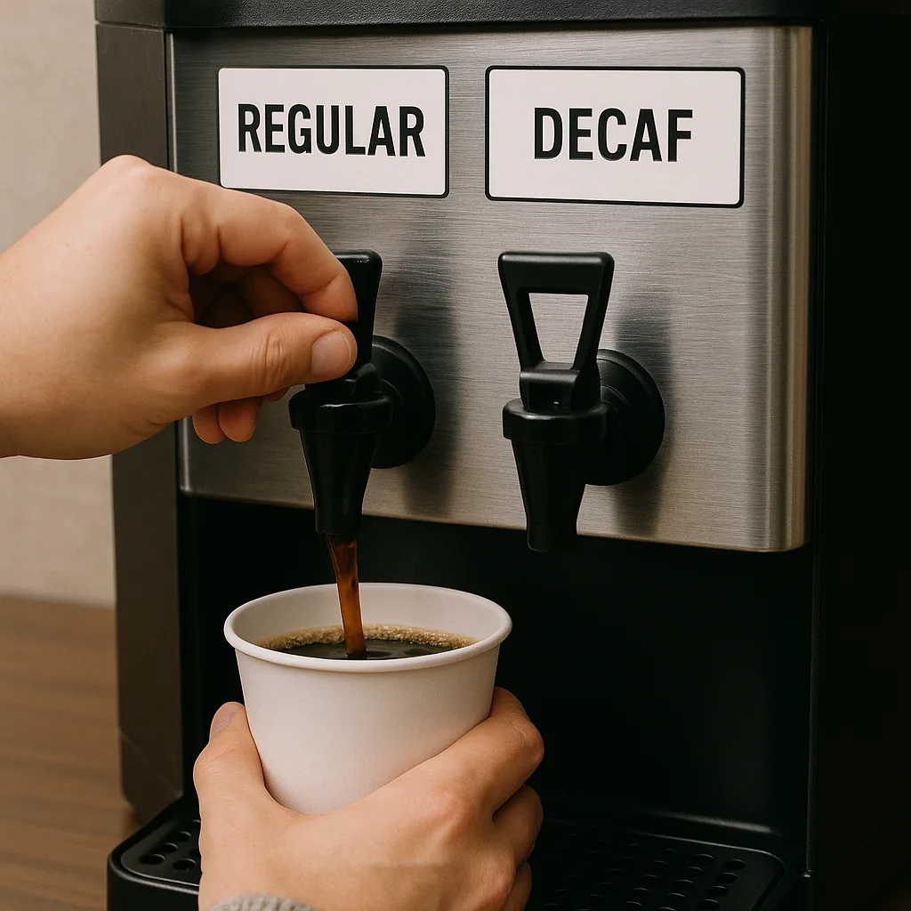 Person Fills a Cup with Coffee