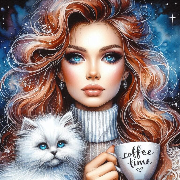 Elegant Portrait of a Coffee Lover