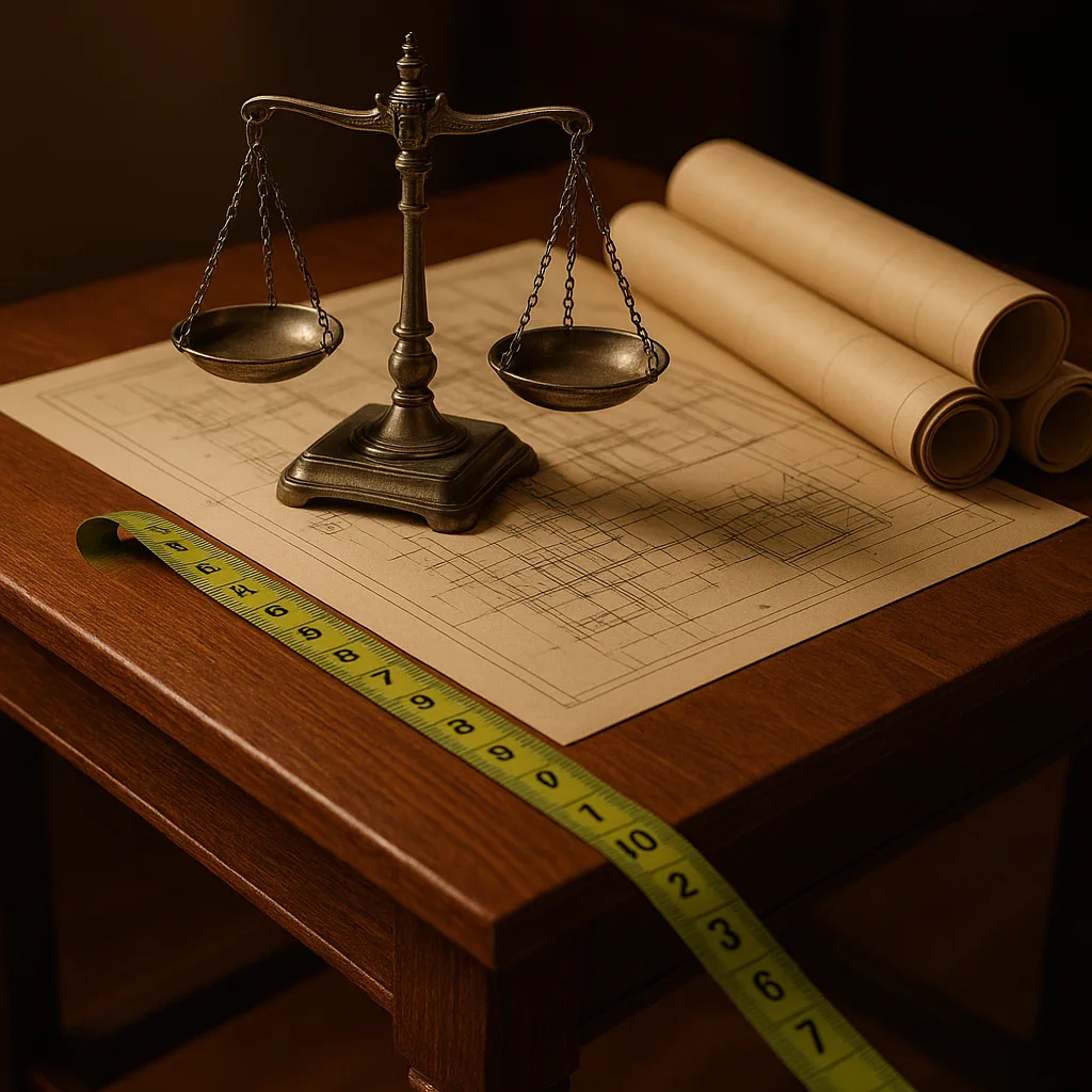 Resting on a Sturdy Oak Drafting Table Is an Antique