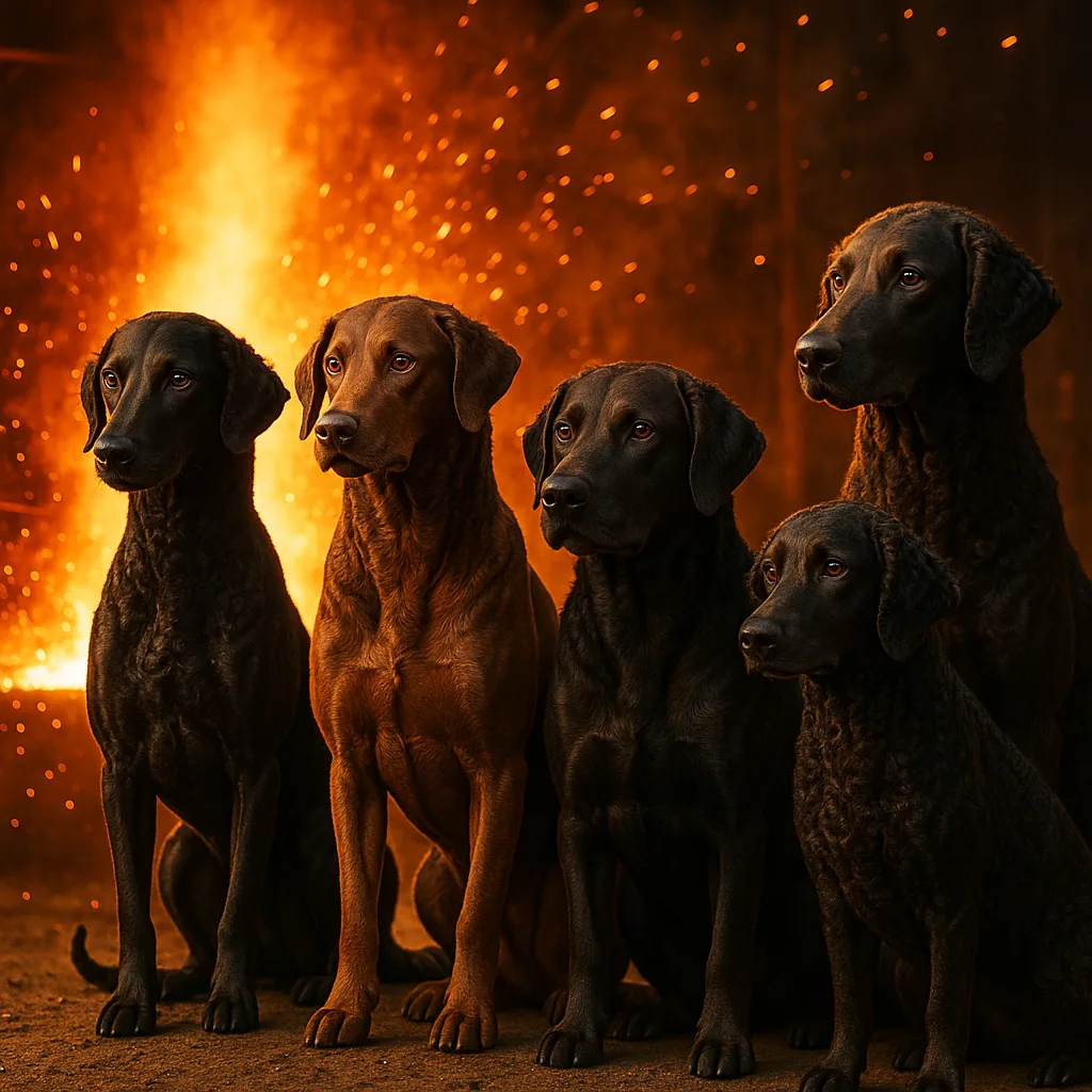 Fiery Glow and Sparks from a Steel Foundry at Work