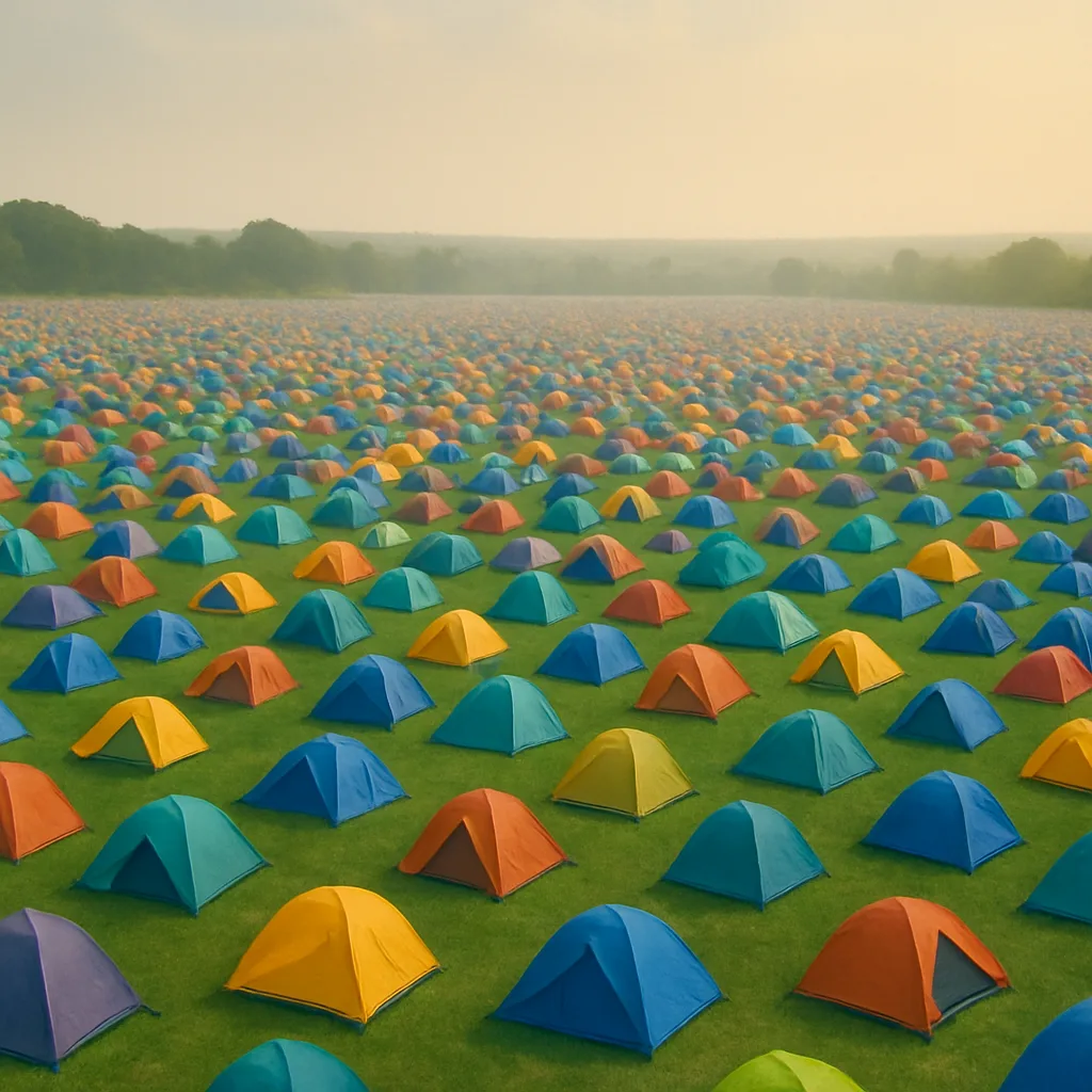 Countless Colorful Tents