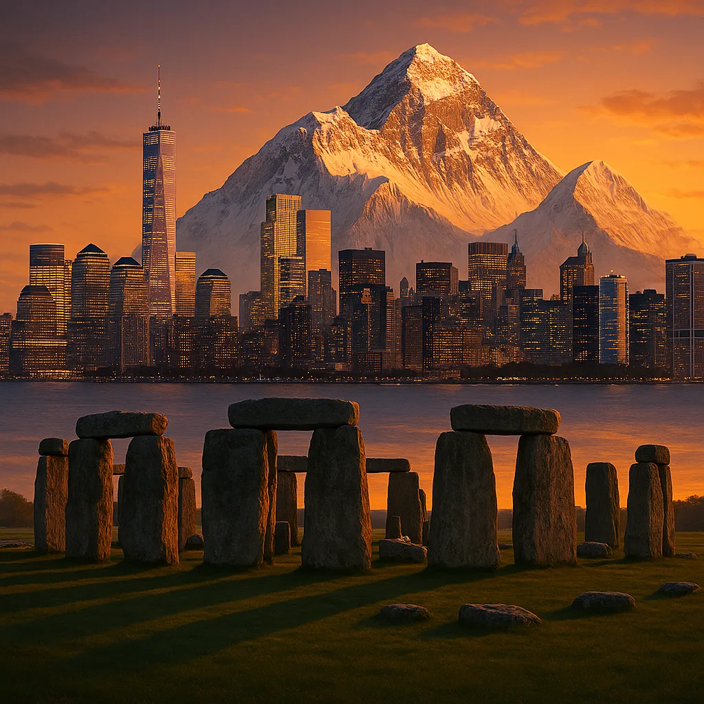 Picture an Ethereal Scene Where Downtown Manhattan's Iconic Skyline