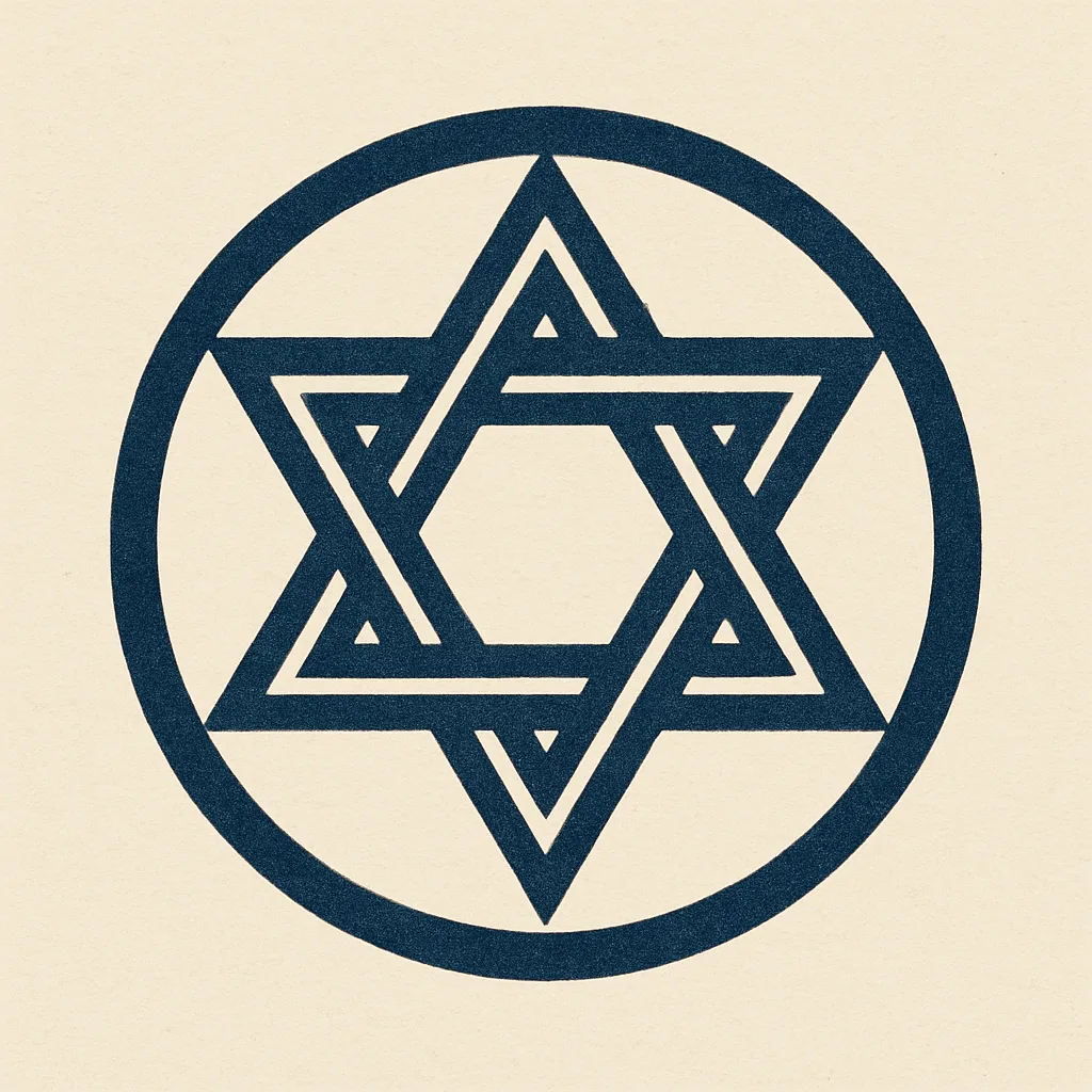 Classic Geometric Symbol Often Associated with Jewish Heritage and Traditions