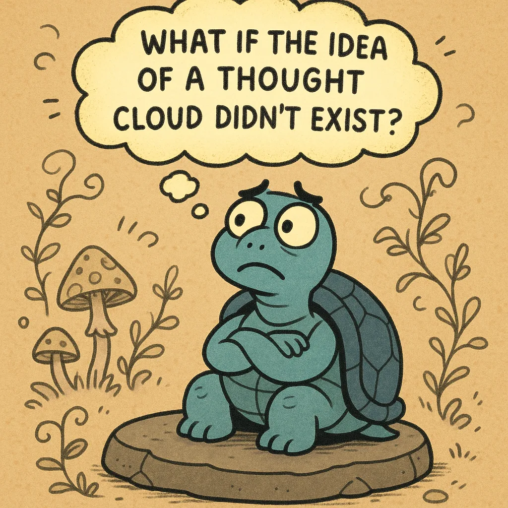 Animated Image of a Blue Tortoise Displaying a Perplexed Expression