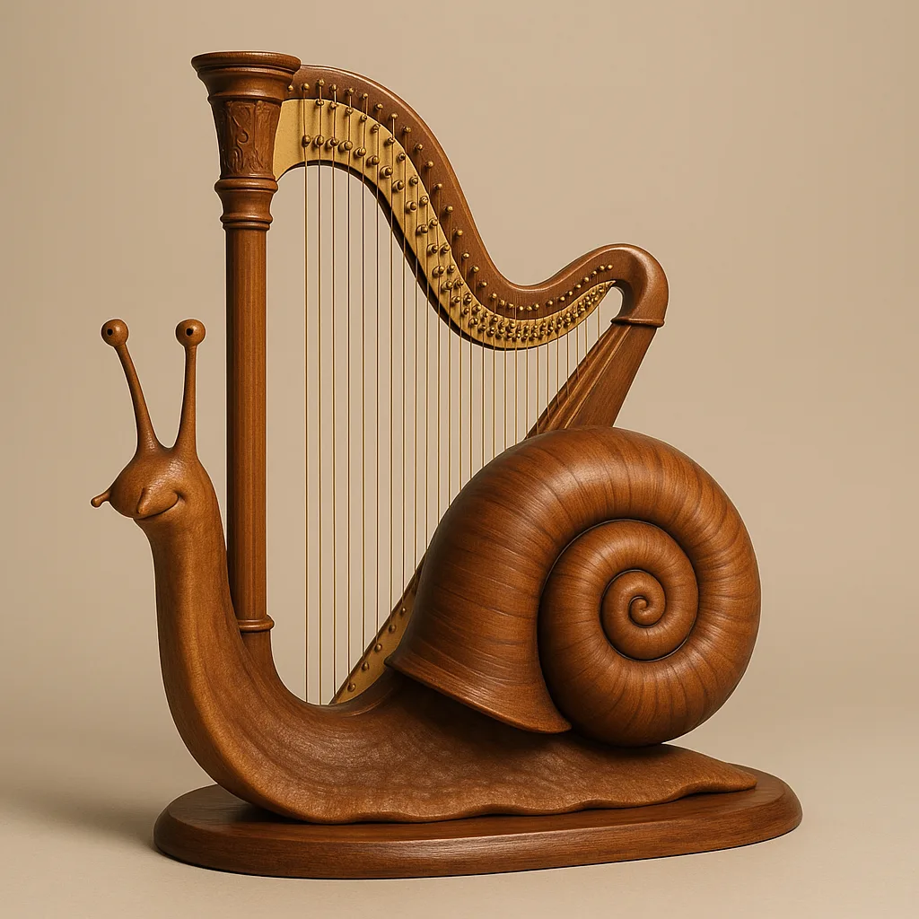 Whimsical Sculpture Shaped Like a Snail