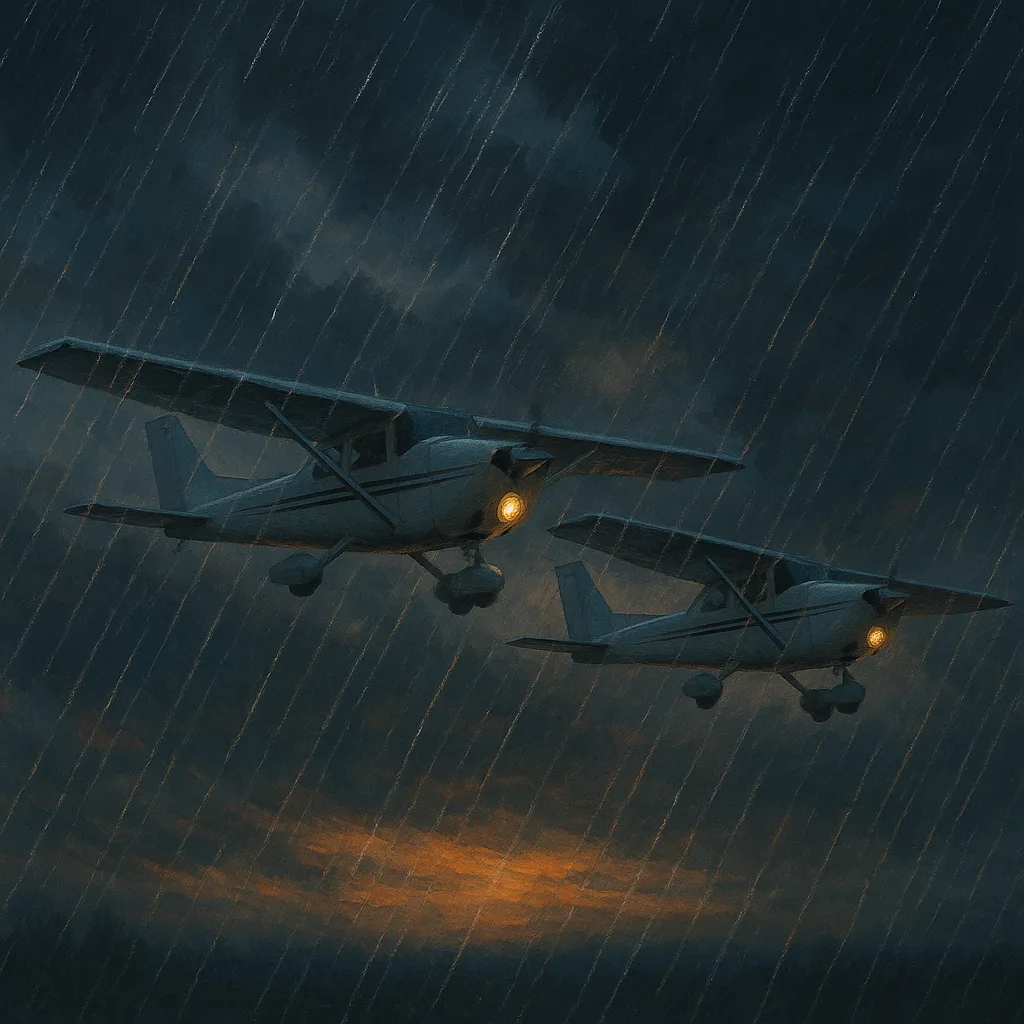 On a Rainy Evening with Turbulent Weather