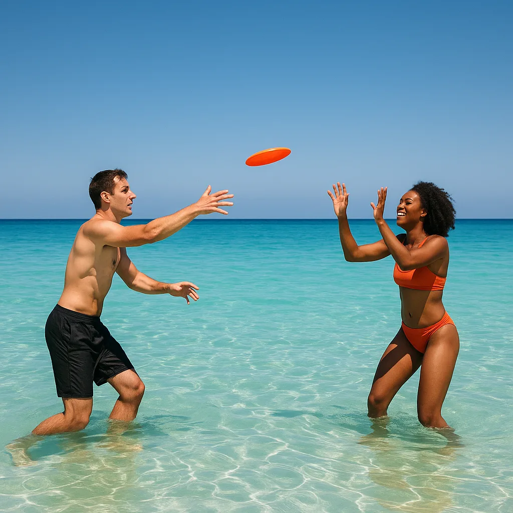 Two People Playing Catch