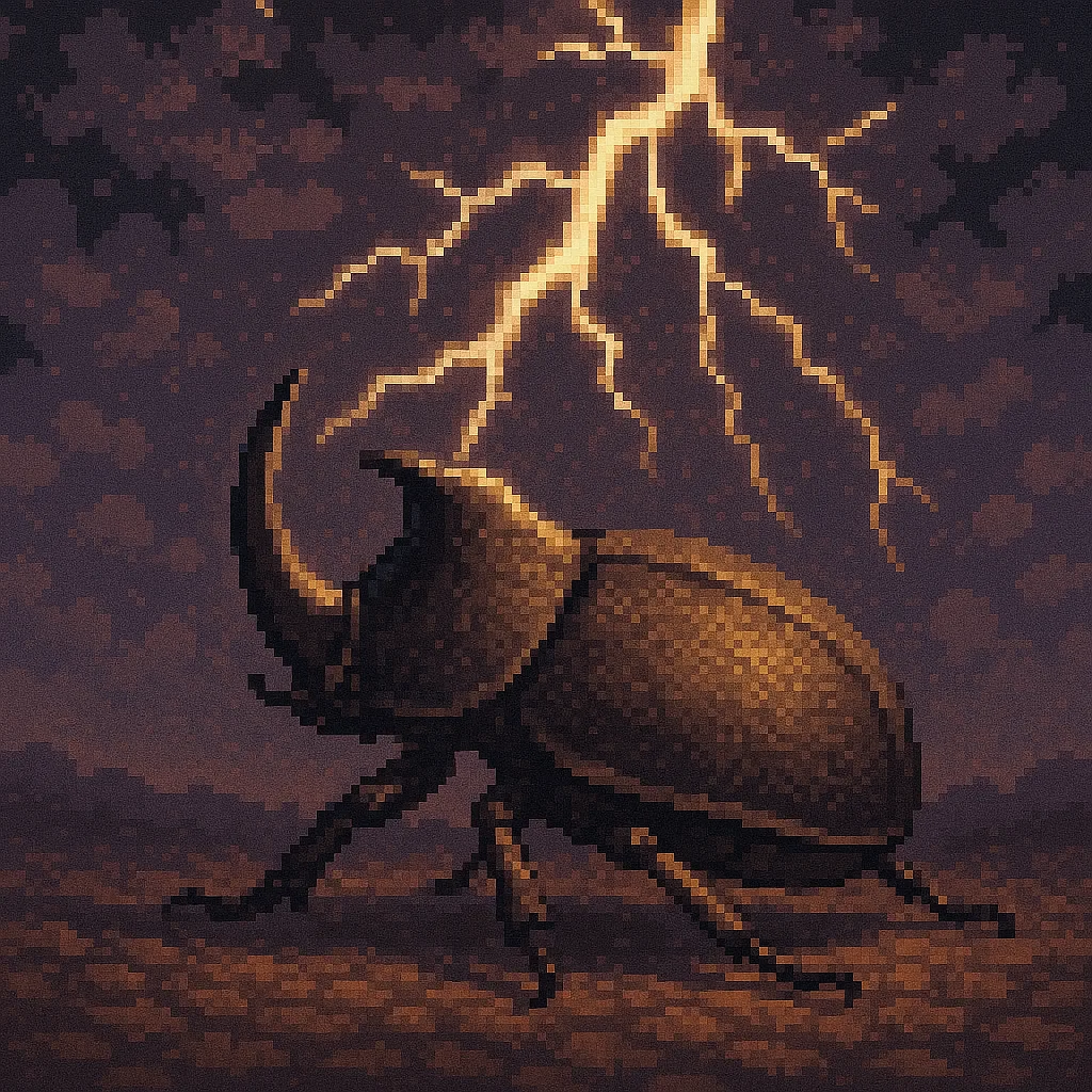 Single Rhinoceros Beetle