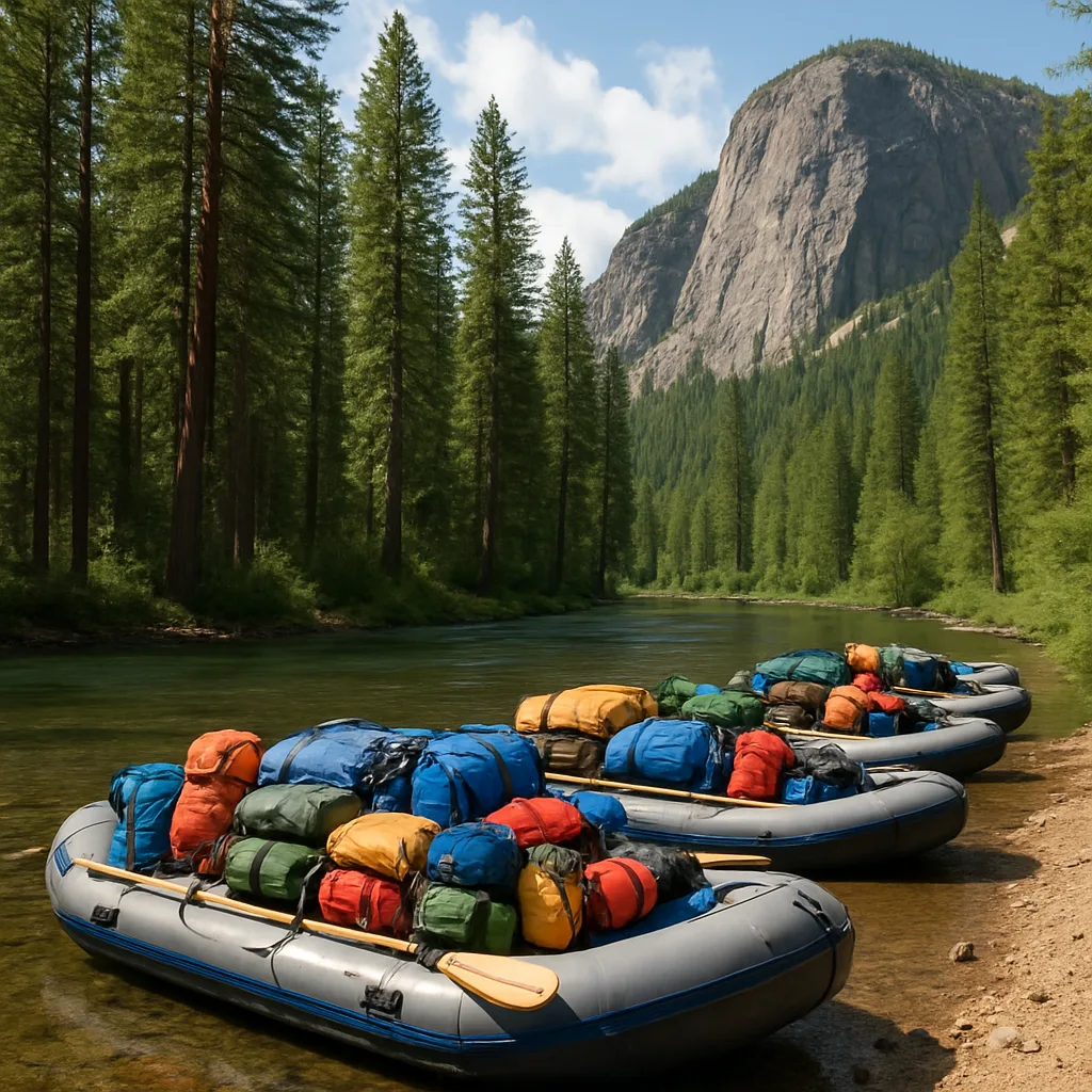 Inflatable Rafts Loaded