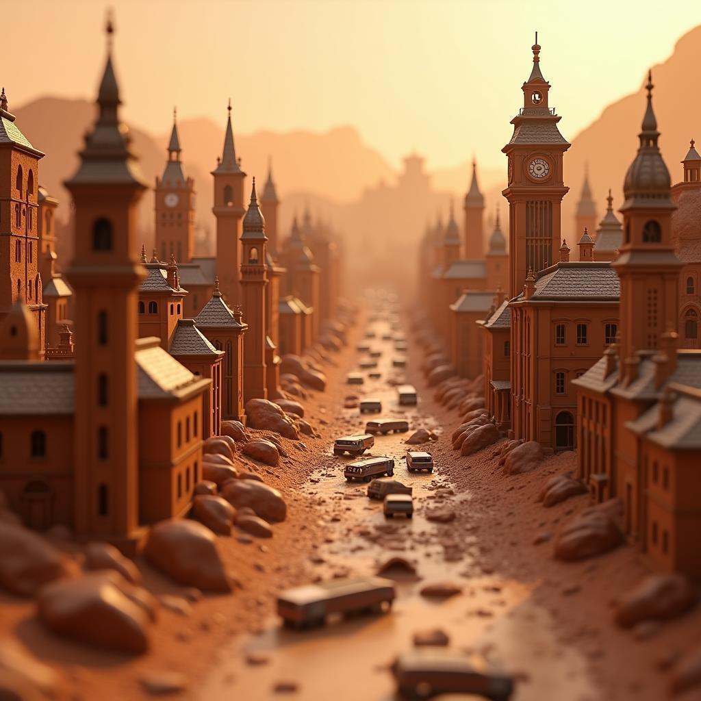 Stop Motion London Rising on Mars