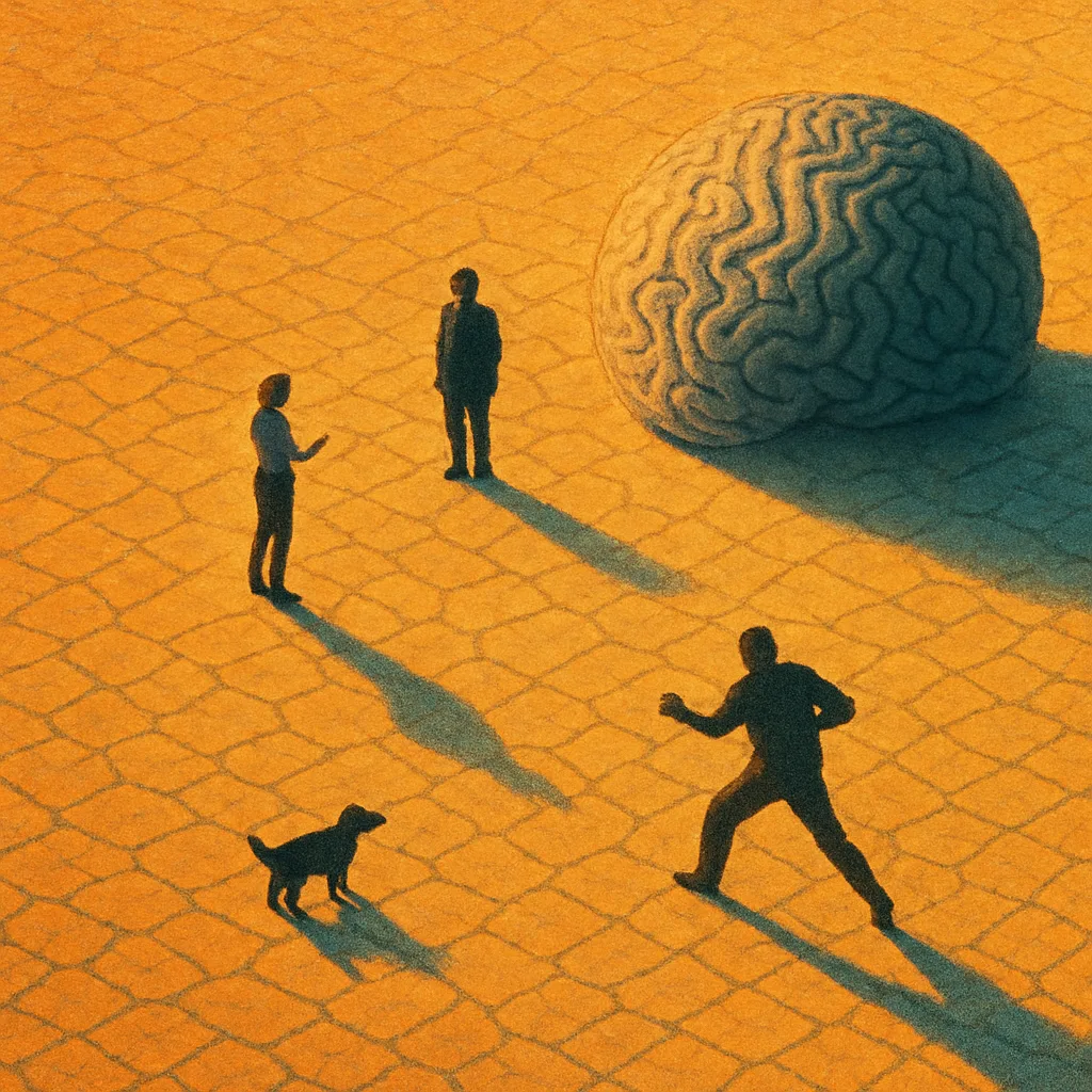 Three Diminutive Human Silhouettes