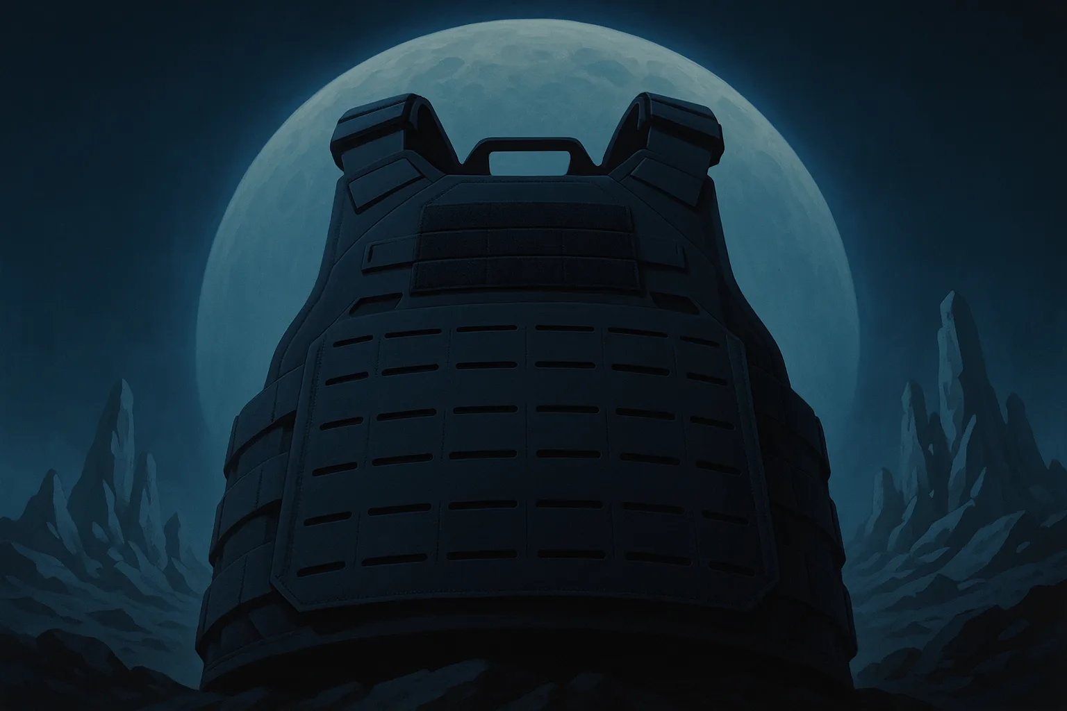 Single Matte Black Modular Tactical Vest