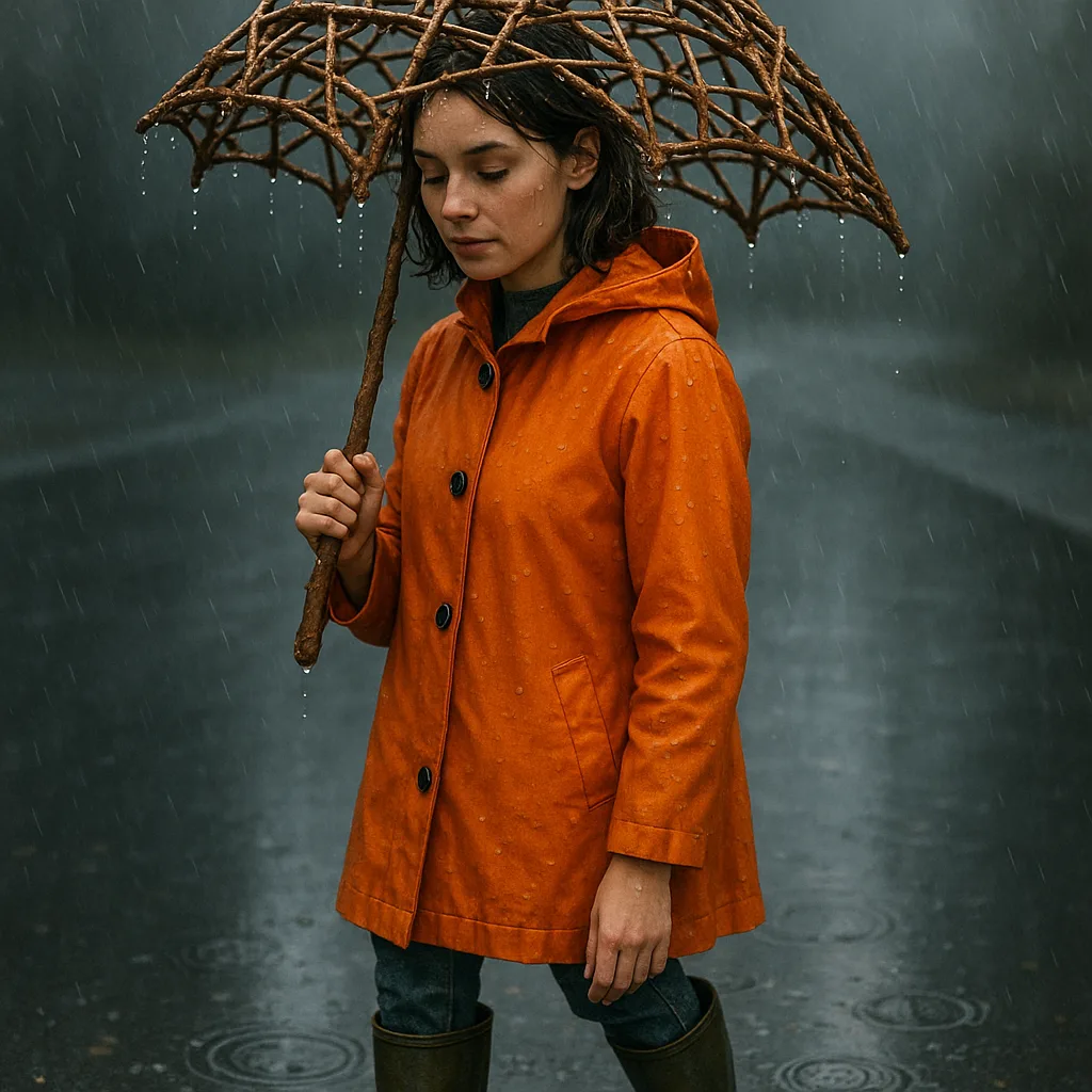Amid a Light Rain