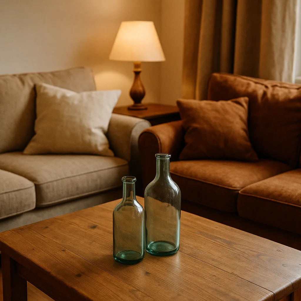 Depict a Warm and Inviting Setting Featuring Two Couches