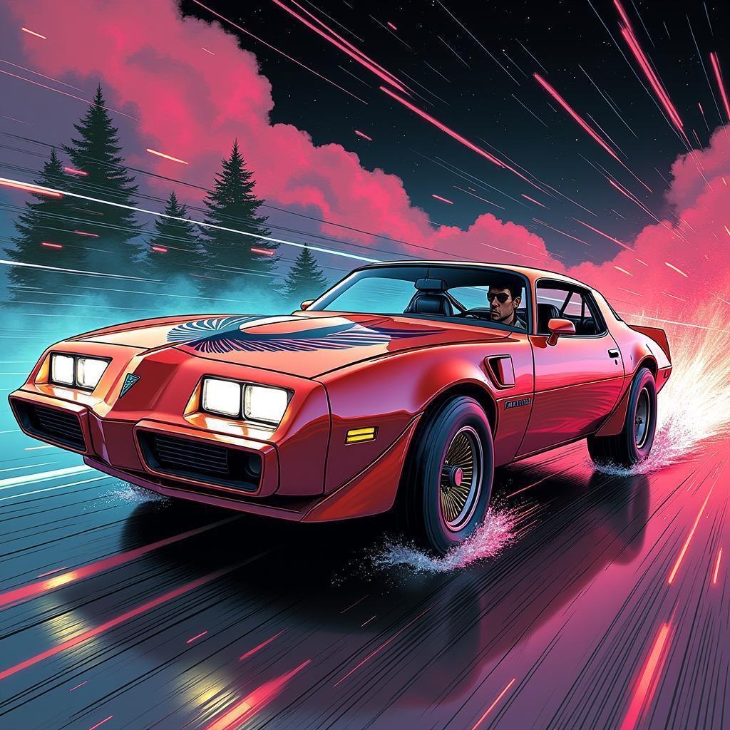 Trans Am and Jaguar in Cyberpunk Manga