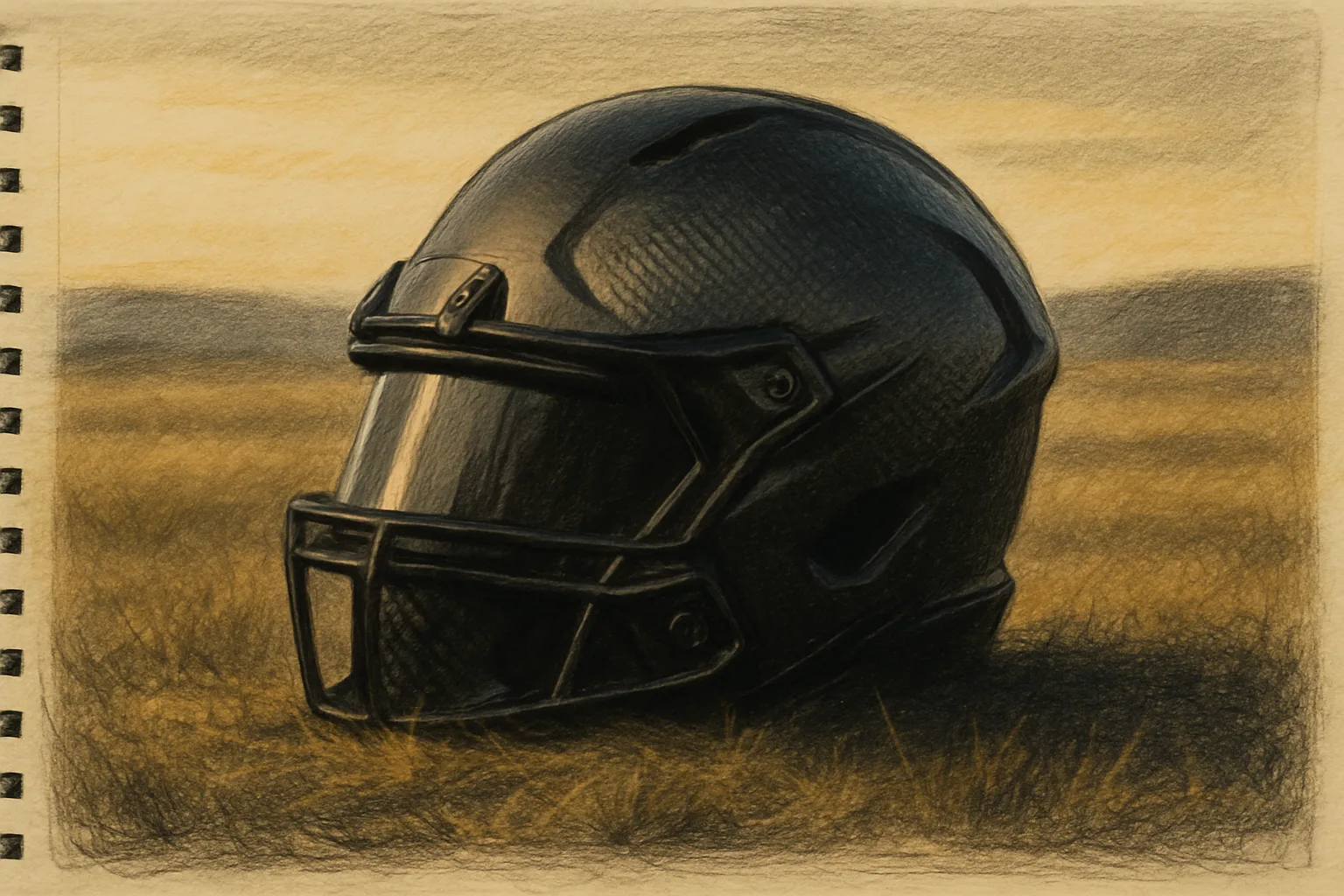 Single Football Helmet—showcasing a Sleek Matte Black Finish