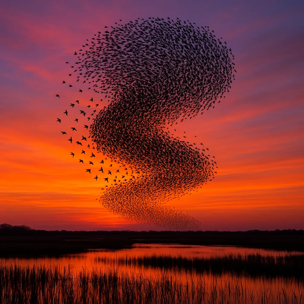 Thousands of Migratory Birds Form a Dynamic