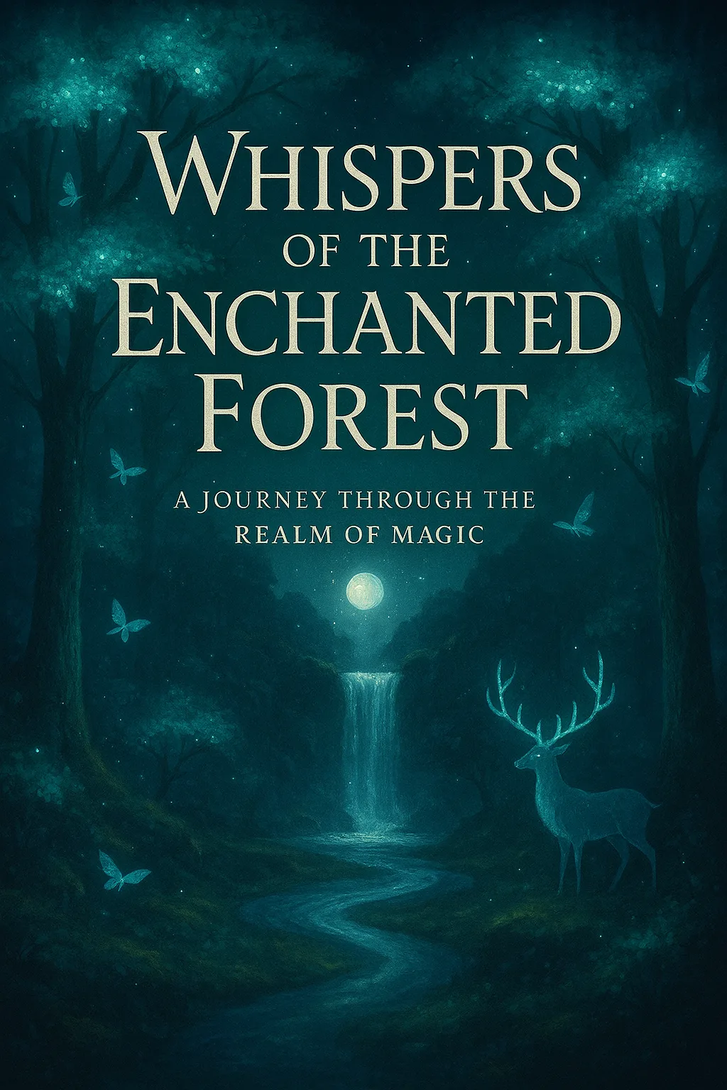Captivating and Magical Cover for a Fantasy Novel Titled "Whispers