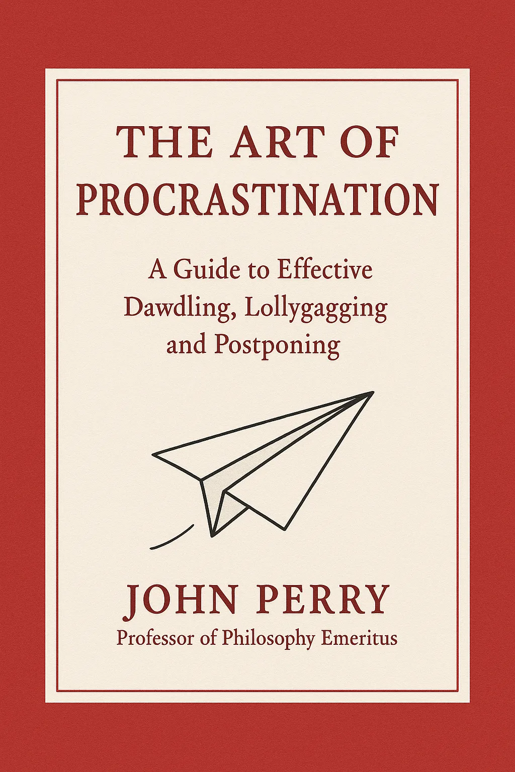 Book Cover with a Red Background and White Panel