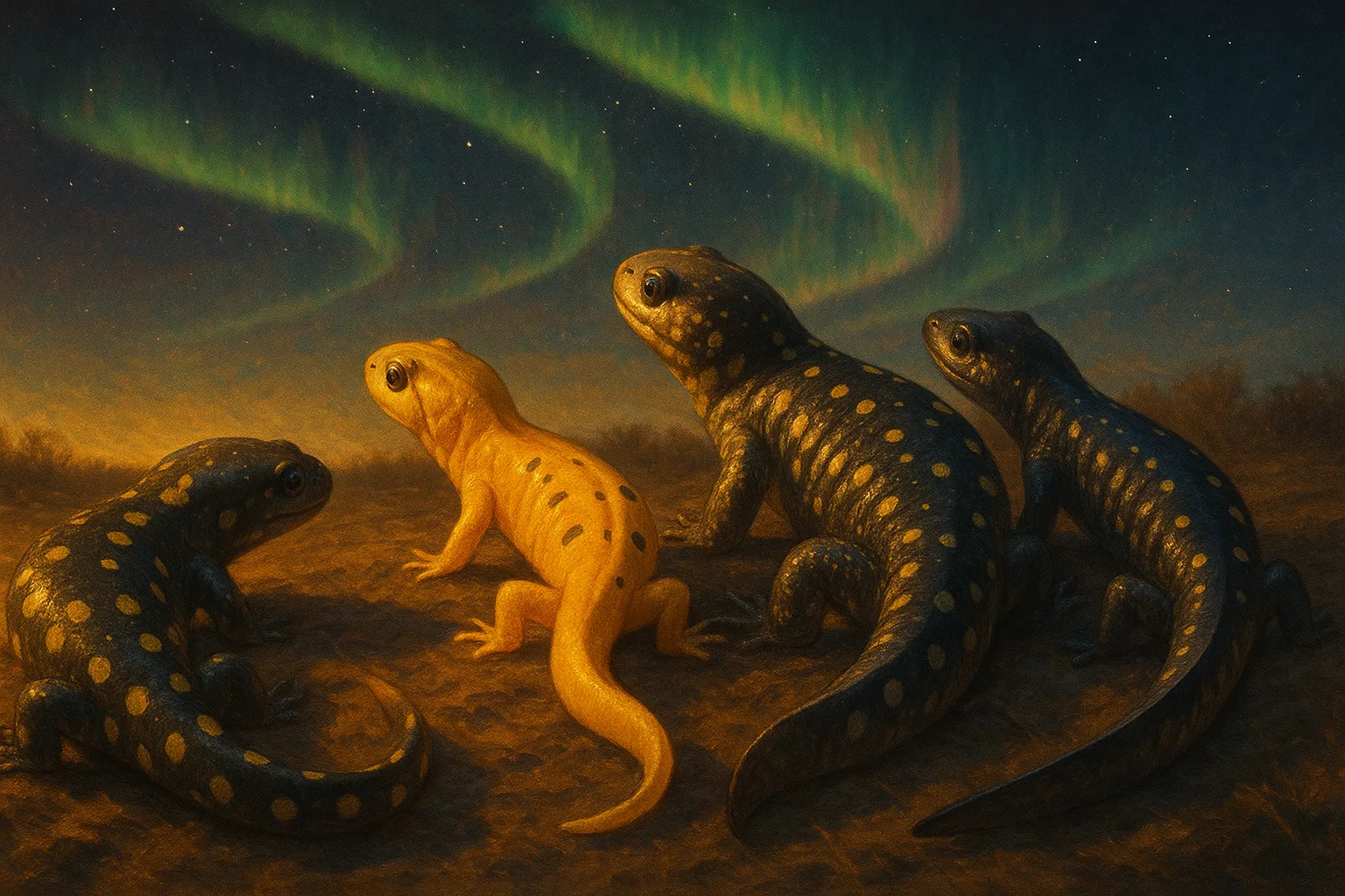 Four Spotted Salamanders
