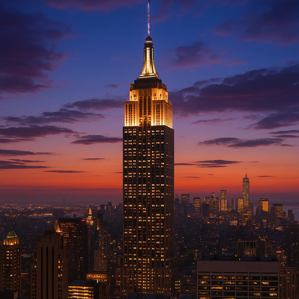 Iconic Empire State Building Rises
