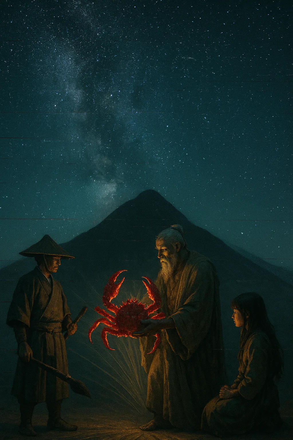 Beneath a Vast Starry Night Sky