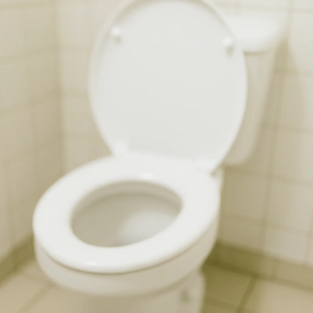 Image Showing a White Toilet Seat in a Brightly