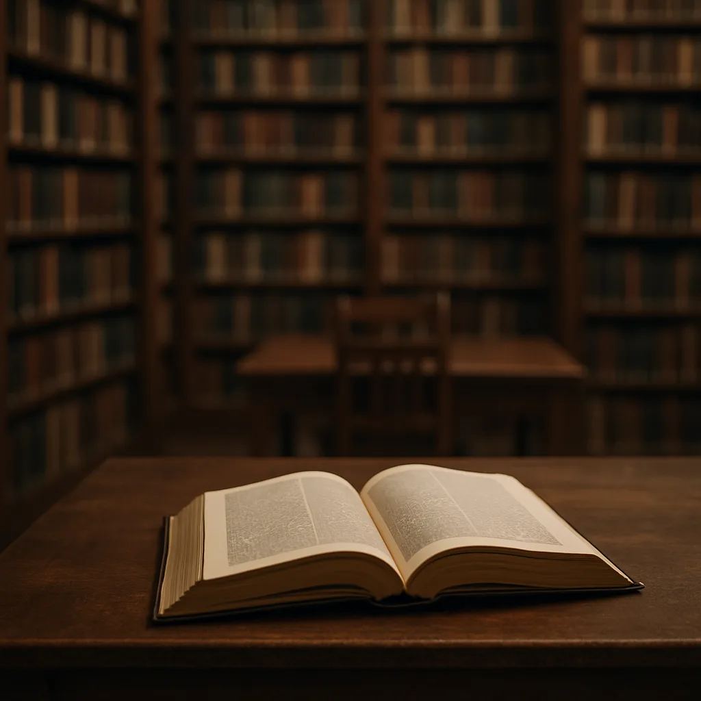 Table with a Nearby Open Book