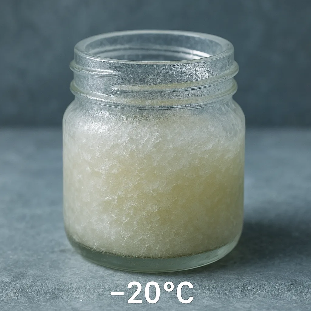Compact Container Holding Oil That Has Been Thickened
