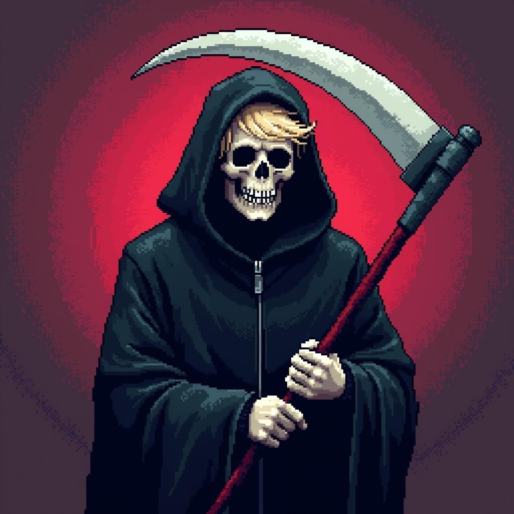 Boris Johnson as Pixel Grim Reaper