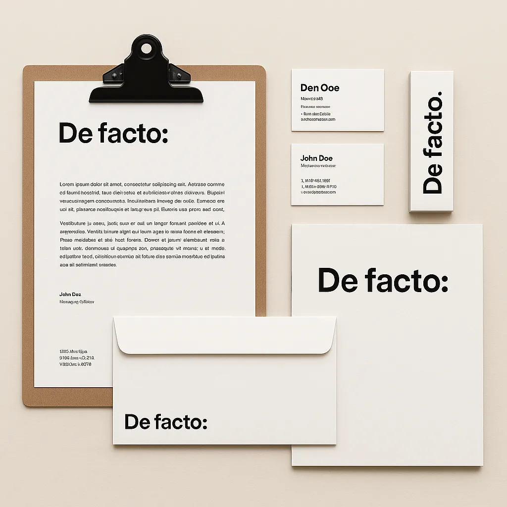 Set of Minimalistic Branded Stationery