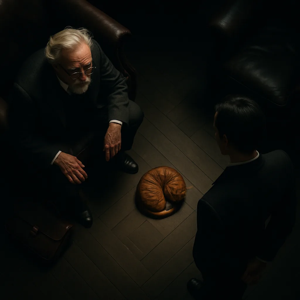 Quiet Scholarly Ambiance Materializes as Deep Leather Armchairs