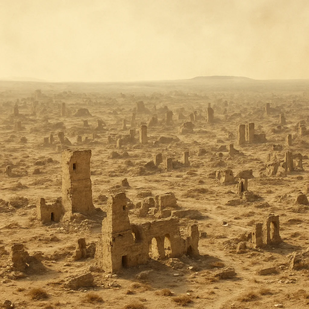 Innumerable Crumbling Stone Structures of a Forgotten Ancient City Stretch